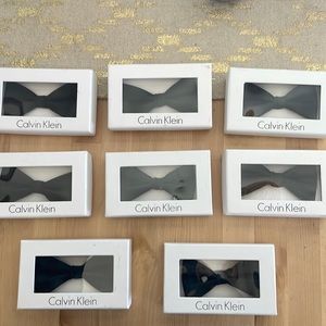 Calvin Klein Classic Black Ribbed Bow Tie- Brand New in Boxes - ALL 7 price